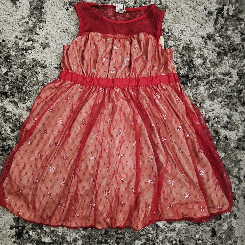 Harajuku Mini Red Christmas Holiday Fancy  Formal Dress Size XL 14/16